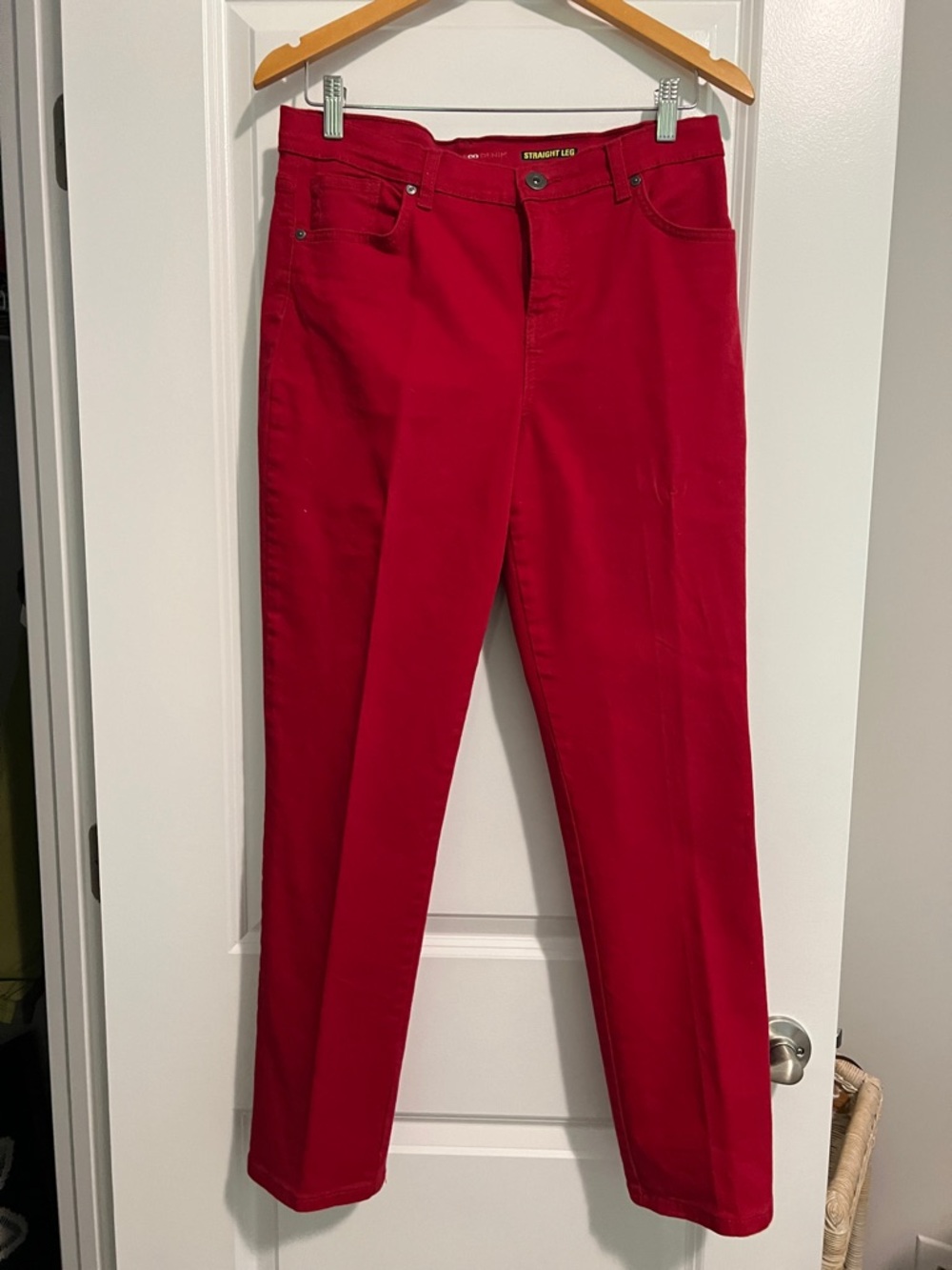 Style & Co. Straight Leg Jeans in Red